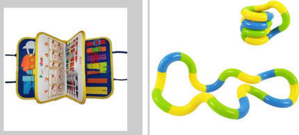 Nuevo Busy Book Tablero de actividades para niños, vestirse y abrocharse, aprendizaje del bebé, educación temprana, preescolar, juguete sensorial de aprendizaje