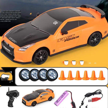Coche RC de deriva 2.4G 4WD Coche de deriva RC de juguete GTR Modelo AE86 Vehículo Coche de carreras RC de juguete para niños Regalos de Navidad