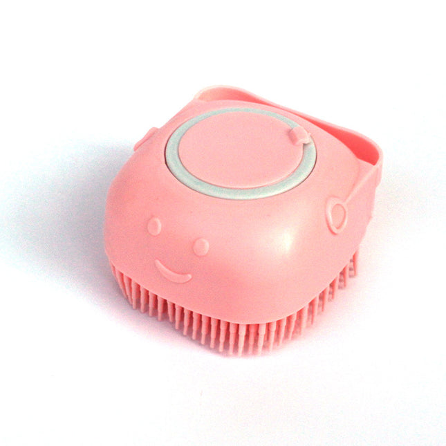 Cepillo Masajeador de Silicona para Baño de Perros Guantes Cepillo de Limpieza para Mascotas Gato Herramienta de Baño Peine Cepillo para Perros Puede Verter Champú Suministros de Aseo para Perros