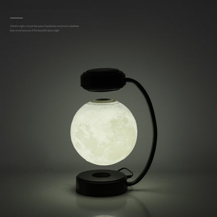 Lámpara de Noche de Luna LED 3D Inalámbrica Magnética Levitante Giratoria Flotante para Escuela, Oficina, Librería y Decoración del Hogar