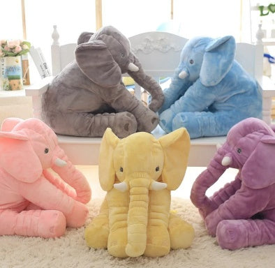 Almohada elefante de peluche para bebé, cómoda para dormir