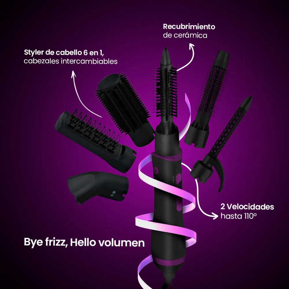 Cepillo Secador Alaciador 6 En 1 Daewoo