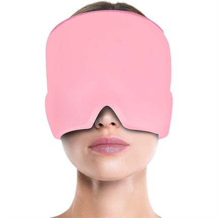 Gorro para Alivio de Migrañas, Terapia Fría, Productos para Alivio de Migrañas, Envoltura Cómoda para la Cabeza, Mascarilla Ocular de Compresas Frías para Ojos Hinchados