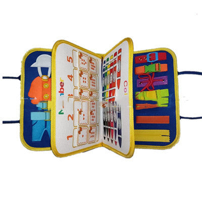 Nuevo Busy Book Tablero de actividades para niños, vestirse y abrocharse, aprendizaje del bebé, educación temprana, preescolar, juguete sensorial de aprendizaje