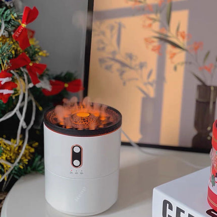 Difusor de aceites esenciales con aroma a llama volcánica, humidificador de aire portátil con forma de medusa y USB, lámpara de luz nocturna, humidificador de fragancias.