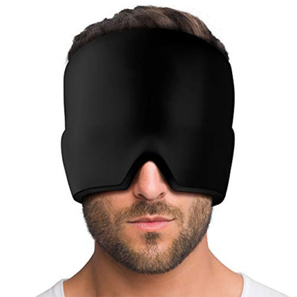 Gorro para Alivio de Migrañas, Terapia Fría, Productos para Alivio de Migrañas, Envoltura Cómoda para la Cabeza, Mascarilla Ocular de Compresas Frías para Ojos Hinchados
