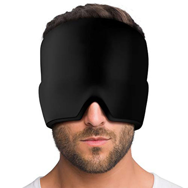 Gorro para Alivio de Migrañas, Terapia Fría, Productos para Alivio de Migrañas, Envoltura Cómoda para la Cabeza, Mascarilla Ocular de Compresas Frías para Ojos Hinchados