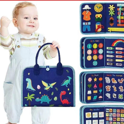 Nuevo Busy Book Tablero de actividades para niños, vestirse y abrocharse, aprendizaje del bebé, educación temprana, preescolar, juguete sensorial de aprendizaje
