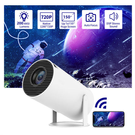 Proyector Portátil Pequeño Proyector Recto para Uso Doméstico Ángulo de Proyección de 180 Grados Enfoque Automático Proyector de Vídeo para el Hogar