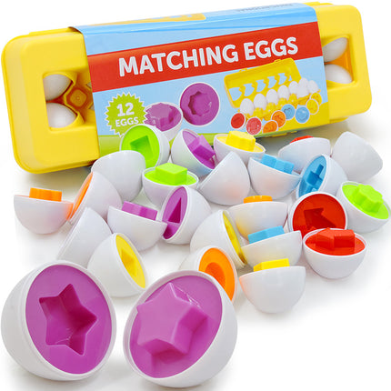Juguete educativo de aprendizaje para bebés, juguete de huevo inteligente, juegos de clasificación de formas, juguetes de huevos Montessori para niños