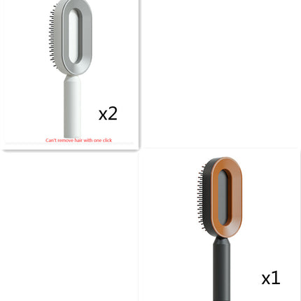 Cepillo de pelo autolimpiable para mujer, limpieza con una tecla, masaje de airbag anticaída, peine para el cuero cabelludo, cepillo antiestático.