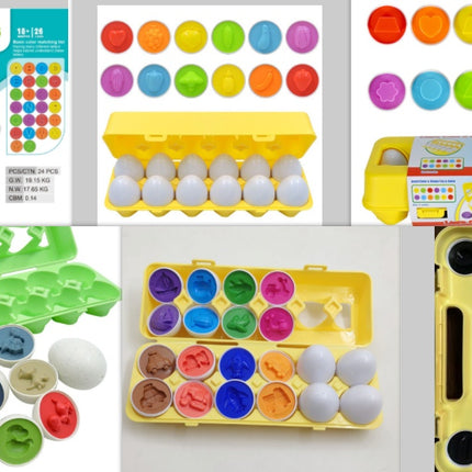 Juguete educativo de aprendizaje para bebés, juguete de huevo inteligente, juegos de clasificación de formas, juguetes de huevos Montessori para niños