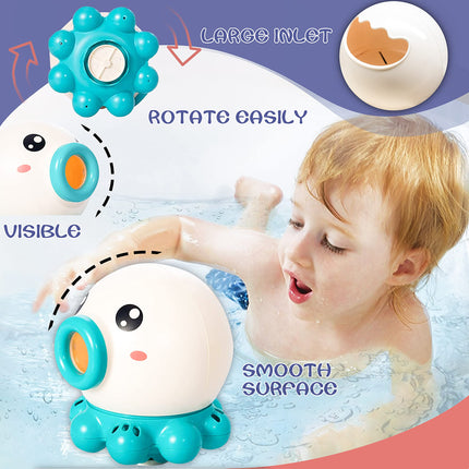 Juguete de baño con fuente de pulpo, chorro de agua, ducha giratoria, juguete de baño, juguetes de agua de verano, rociador, juguetes de playa, juguetes de agua para niños
