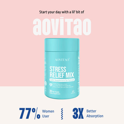 Suplemento de Ashwagandha para mujeres con L-Teanina y Magnesio, alivio del estrés, apoyo para el enfoque y la relajación, pastilla para la ansiedad
