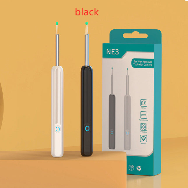 NE3 Limpiador de oídos Otoscopio Herramienta para quitar cera de oídos con cámara LED Luz inalámbrica Endoscopio para oídos Kit de limpieza de oídos para I-phone