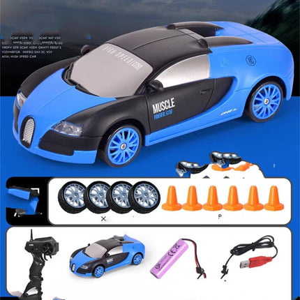 Coche RC de deriva 2.4G 4WD Coche de deriva RC de juguete GTR Modelo AE86 Vehículo Coche de carreras RC de juguete para niños Regalos de Navidad