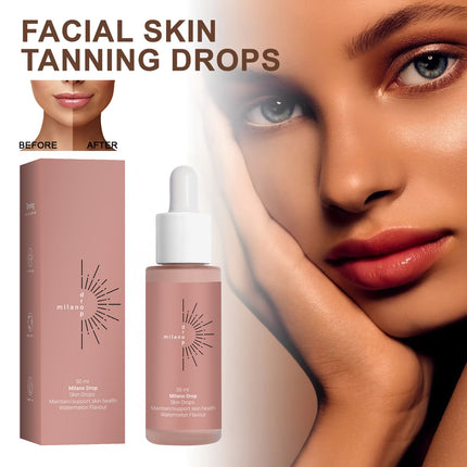 Sérum bronceador facial y corporal para cama solar al aire libre, reparador de líneas finas, suero de bronceado oscuro, gotas autobronceadoras