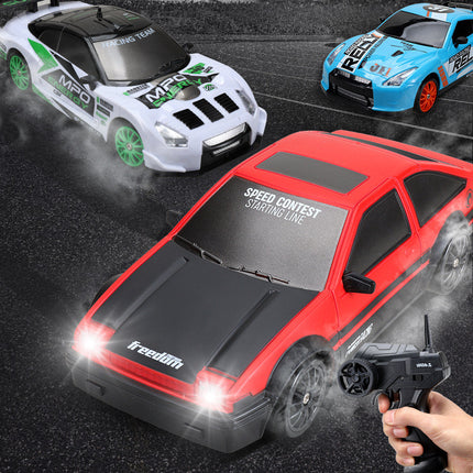 Coche RC de deriva 2.4G 4WD Coche de deriva RC de juguete GTR Modelo AE86 Vehículo Coche de carreras RC de juguete para niños Regalos de Navidad