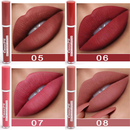 Lápiz labial mate impermeable de copa antiadherente para mujer
