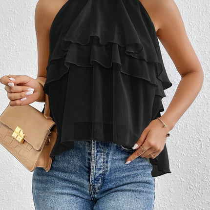 Top versátil sin mangas con cuello halter