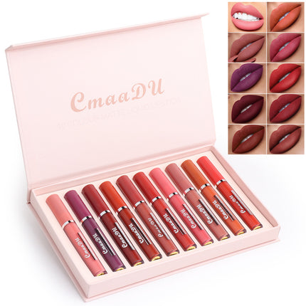 Lápiz labial mate impermeable de copa antiadherente para mujer