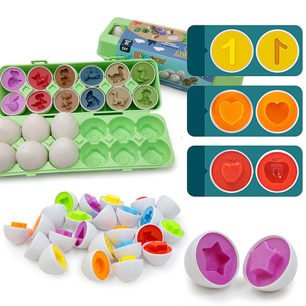 Juguete educativo de aprendizaje para bebés, juguete de huevo inteligente, juegos de clasificación de formas, juguetes de huevos Montessori para niños