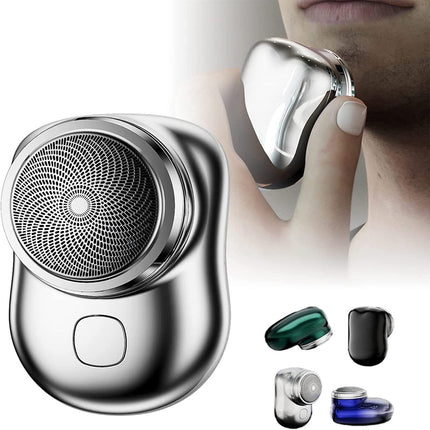 Mini afeitadoras faciales portátiles inalámbricas, afeitadora eléctrica recargable por USB, afeitadora húmeda y seca, máquina de afeitado indolora de tamaño pequeño para hombres