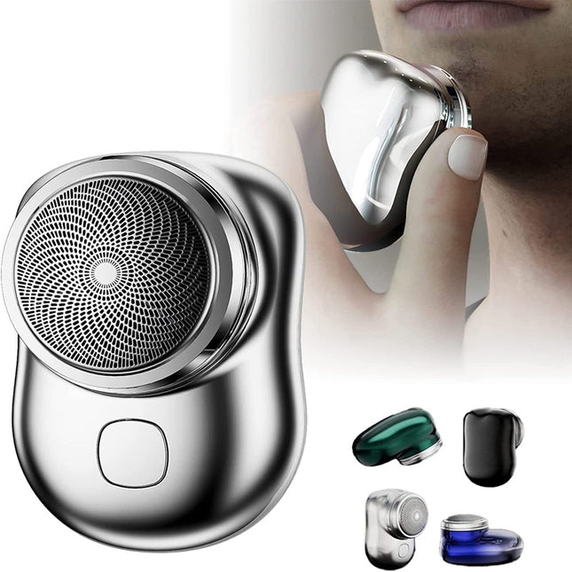 Mini afeitadoras faciales portátiles inalámbricas, afeitadora eléctrica recargable por USB, afeitadora húmeda y seca, máquina de afeitado indolora de tamaño pequeño para hombres