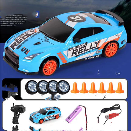 Coche RC de deriva 2.4G 4WD Coche de deriva RC de juguete GTR Modelo AE86 Vehículo Coche de carreras RC de juguete para niños Regalos de Navidad