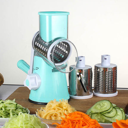 Accesorios de cocina manuales, mandolina redonda multifuncional, rebanador de patatas, cortador de verduras, rebanador de queso, utensilios de cocina