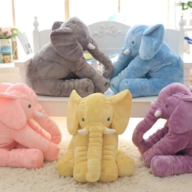 Almohada elefante de peluche para bebé, cómoda para dormir