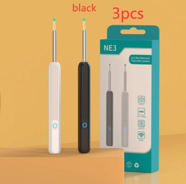 NE3 Limpiador de oídos Otoscopio Herramienta para quitar cera de oídos con cámara LED Luz inalámbrica Endoscopio para oídos Kit de limpieza de oídos para I-phone