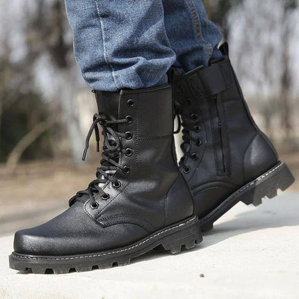 Zapatos de seguridad con puntera de acero, botas tácticas de combate