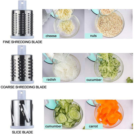 Accesorios de cocina manuales, mandolina redonda multifuncional, rebanador de patatas, cortador de verduras, rebanador de queso, utensilios de cocina