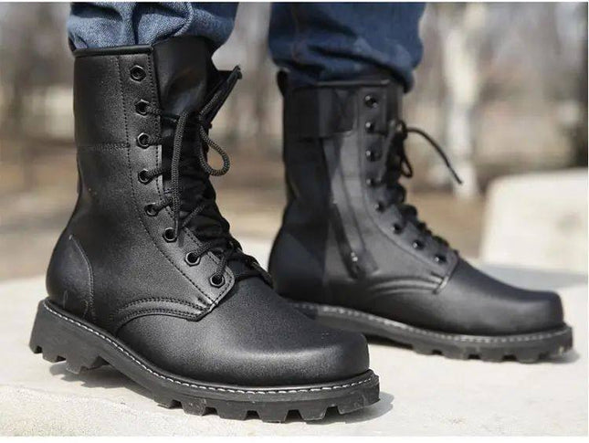 Zapatos de seguridad con puntera de acero, botas tácticas de combate