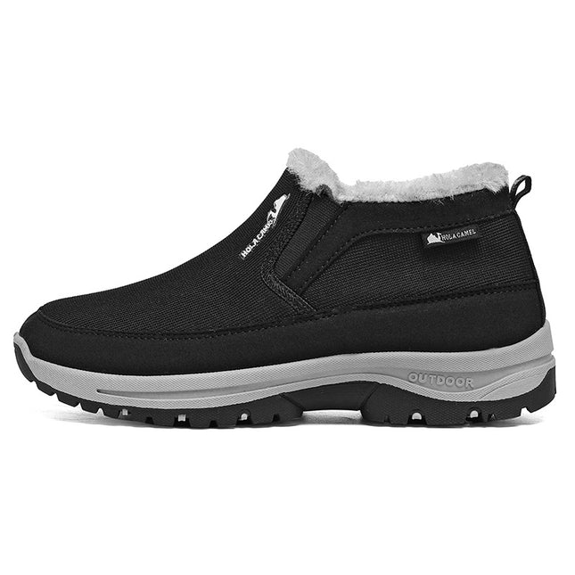 Botas de nieve para hombre con suela antideslizante y forro polar, de algodón grueso y cálido.