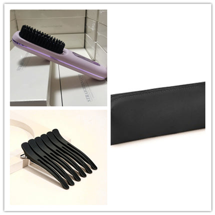 Peine de pelo liso 2 en 1 Cepillo alisador inalámbrico Calentamiento rápido Rizador portátil Carga USB