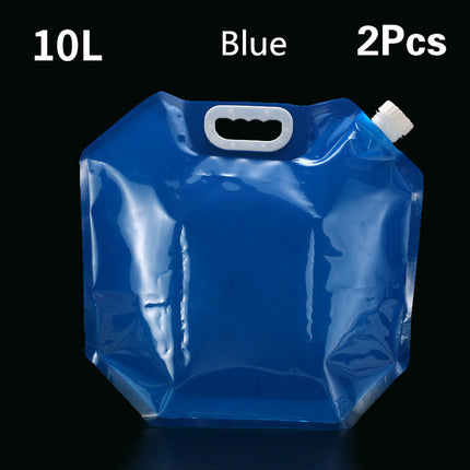 Contenedor de Bolsas de Agua Plegables Portátiles de PVC para Acampar al Aire Libre y Senderismo