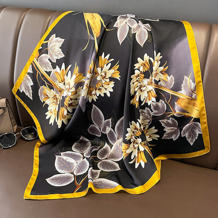 Nueva bufanda de seda con estampado de dopamina para mujer