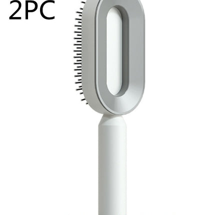 Cepillo de pelo autolimpiable para mujer, limpieza con una tecla, masaje de airbag anticaída, peine para el cuero cabelludo, cepillo antiestático.