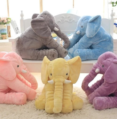 Almohada elefante de peluche para bebé, cómoda para dormir