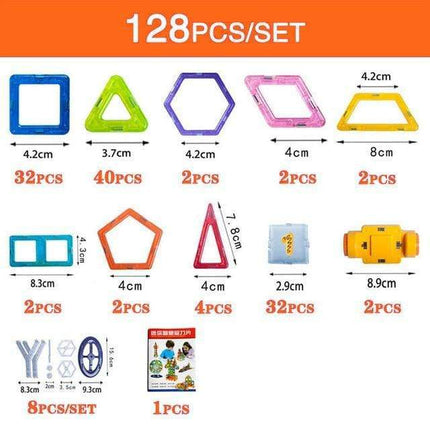 Bloques de construcción magnéticos DIY Juguetes magnéticos para niños Juego de construcción de diseñador Regalos para niños Juguetes