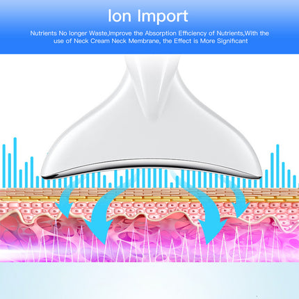 Dispositivo de belleza de cuello y cara por microcorriente EMS con terapia de fotones LED de 3 colores, para tensar la piel, reducir la papada, dispositivos de lifting facial