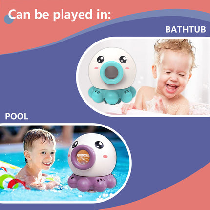Juguete de baño con fuente de pulpo, chorro de agua, ducha giratoria, juguete de baño, juguetes de agua de verano, rociador, juguetes de playa, juguetes de agua para niños