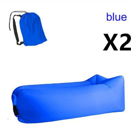 Sofá de aire para exterior, inflable rápido, tumbona, hamaca de playa, cama de aire plegable, saco de dormir, sofá perezoso, sofá de aire perezoso