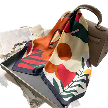 Nueva bufanda de seda con estampado de dopamina para mujer