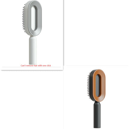 Cepillo de pelo autolimpiable para mujer, limpieza con una tecla, masaje de airbag anticaída, peine para el cuero cabelludo, cepillo antiestático.