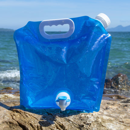 Contenedor de Bolsas de Agua Plegables Portátiles de PVC para Acampar al Aire Libre y Senderismo