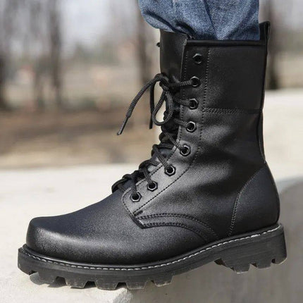 Zapatos de seguridad con puntera de acero, botas tácticas de combate