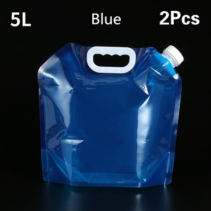 Contenedor de Bolsas de Agua Plegables Portátiles de PVC para Acampar al Aire Libre y Senderismo